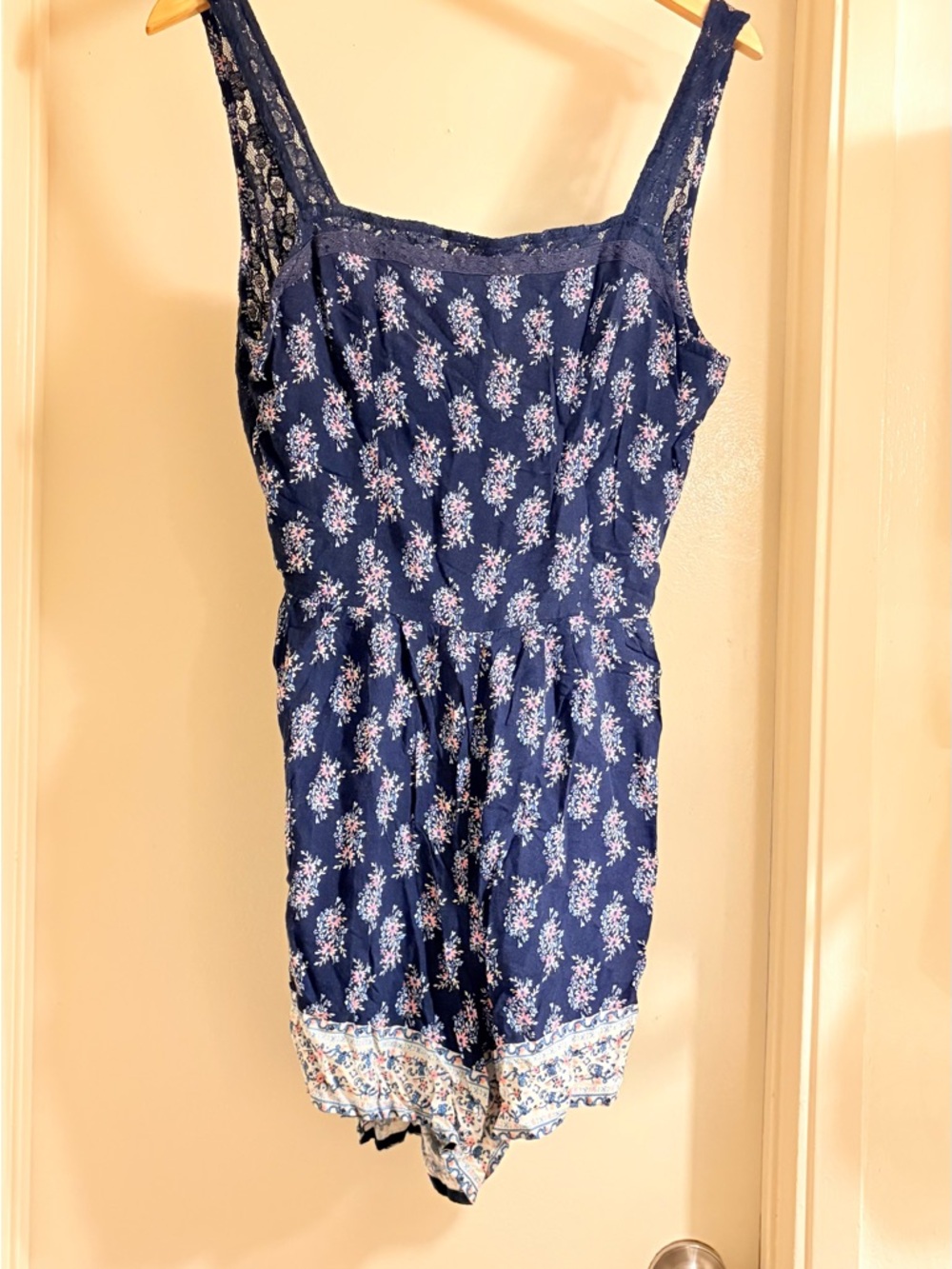 Abercrombie & Fitch Navy Floral Romper